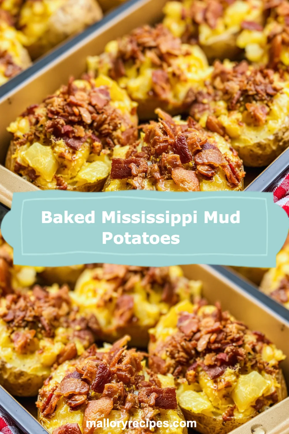 Indulge in Creamy Baked Mississippi Mud Potatoes for a Comfort Food Delight!