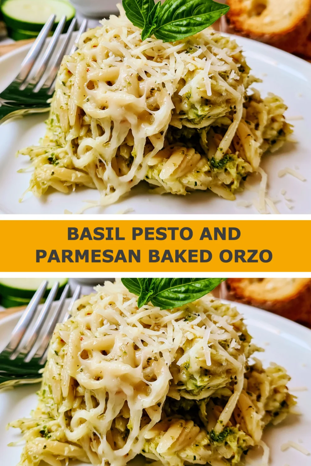 Discover the Flavor Explosion of Basil Pesto and Parmesan Baked Orzo Tonight!