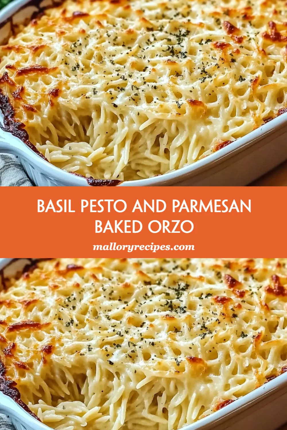 Delicious Basil Pesto and Parmesan Baked Orzo Recipe for Easy Weeknight Dinners