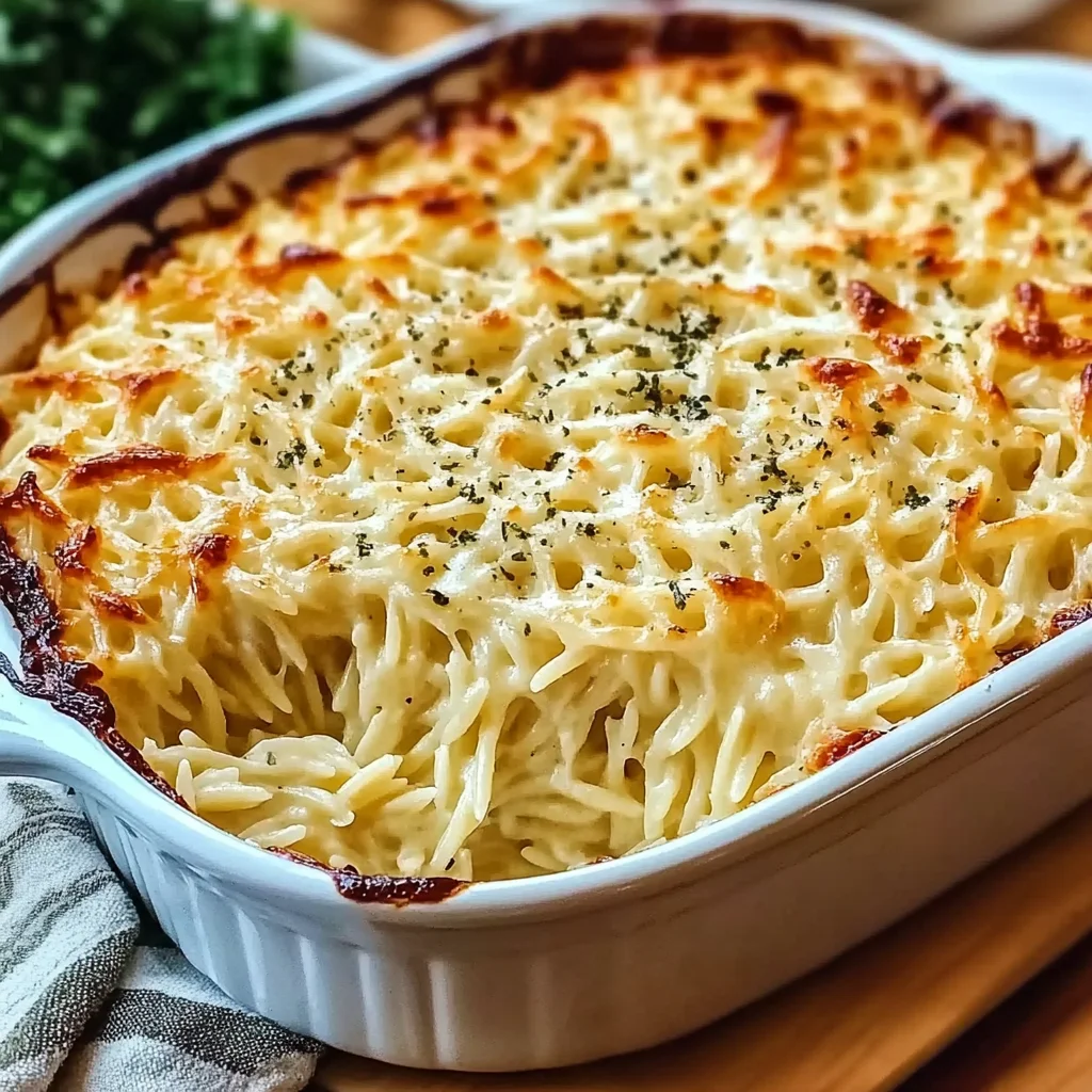 Basil Pesto and Parmesan Baked Orzo Recipe