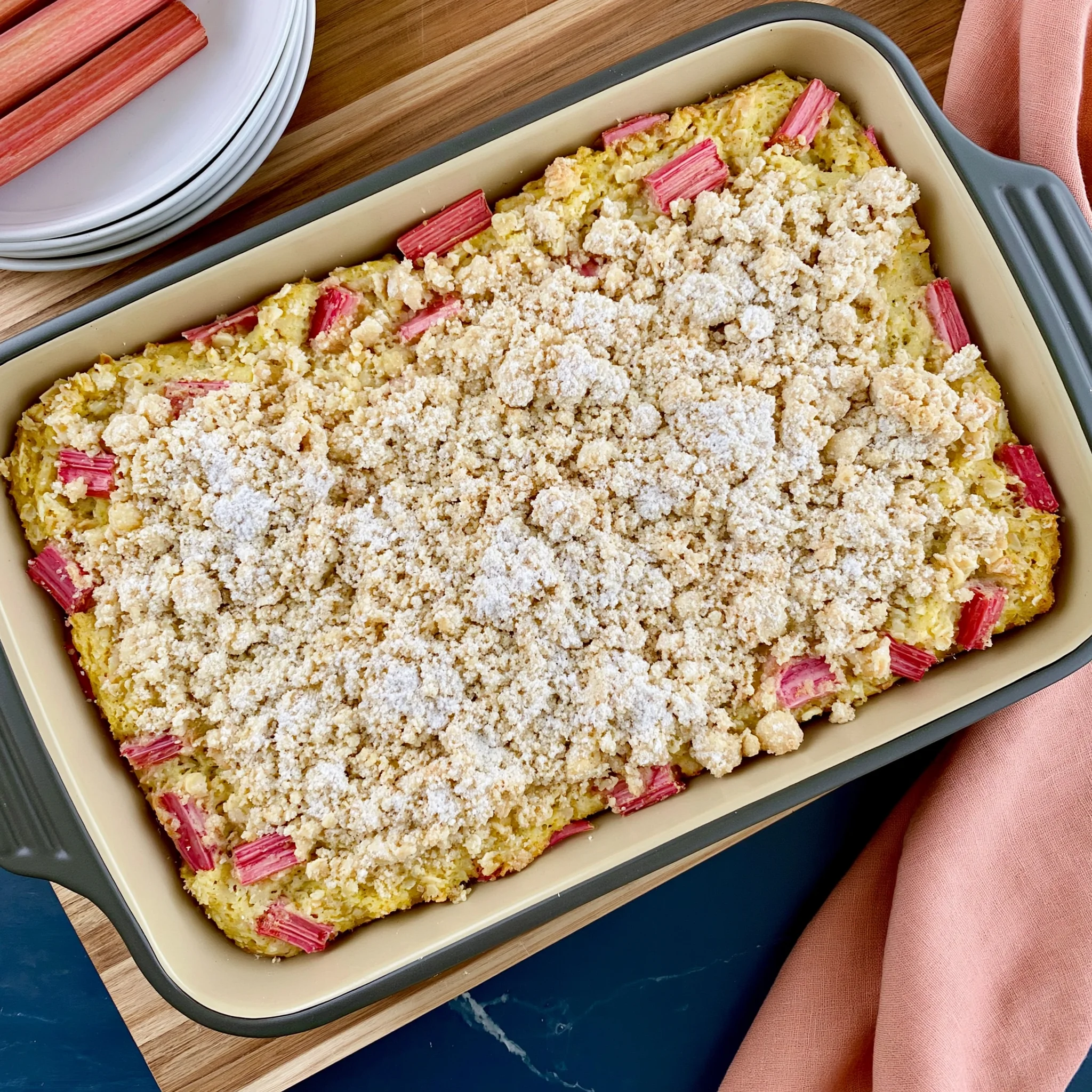 Classic German Rhubarb Cake Recipe