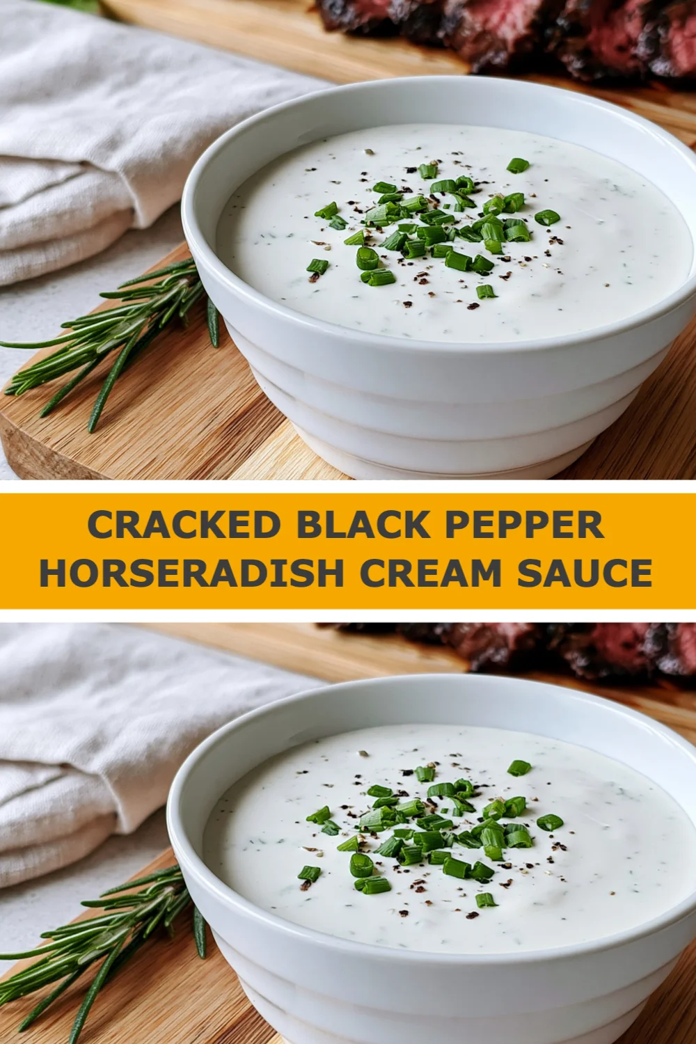 Elevate Your Dishes with Cracked Black Pepper Horseradish Cream Sauce Recipe!