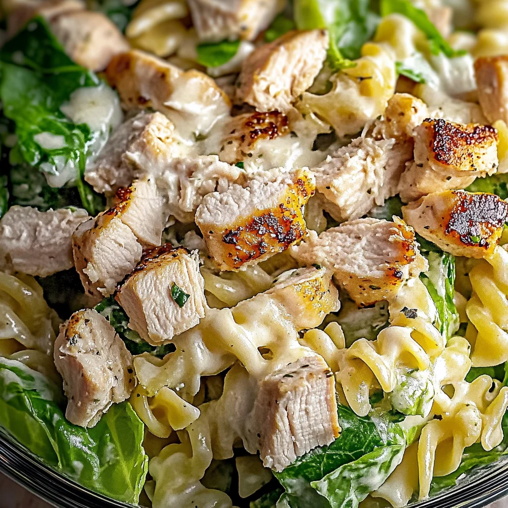 Creamy Chicken Caesar Pasta Salad Recipe (Quick and Easy!)