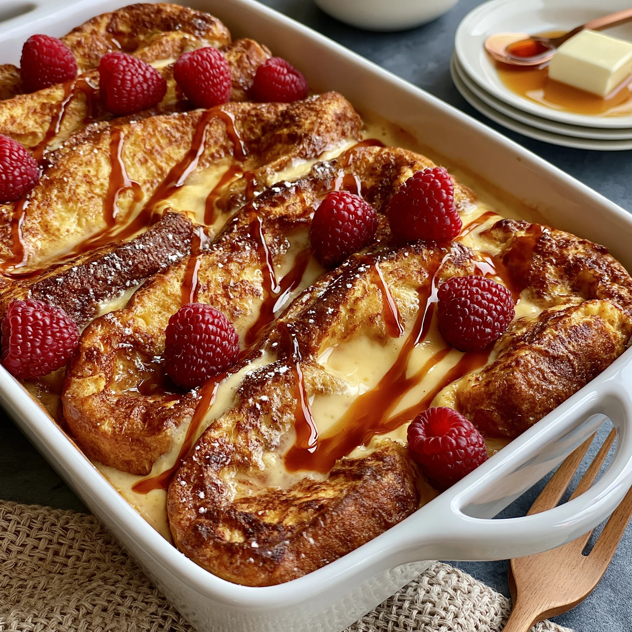 Creamy Custard French Toast Bake Recipe