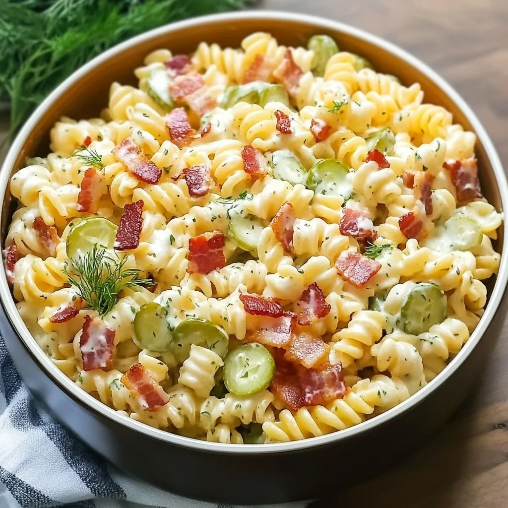 Dill Pickle Bacon Pasta Salad Recipe (Easy and Delicious!)