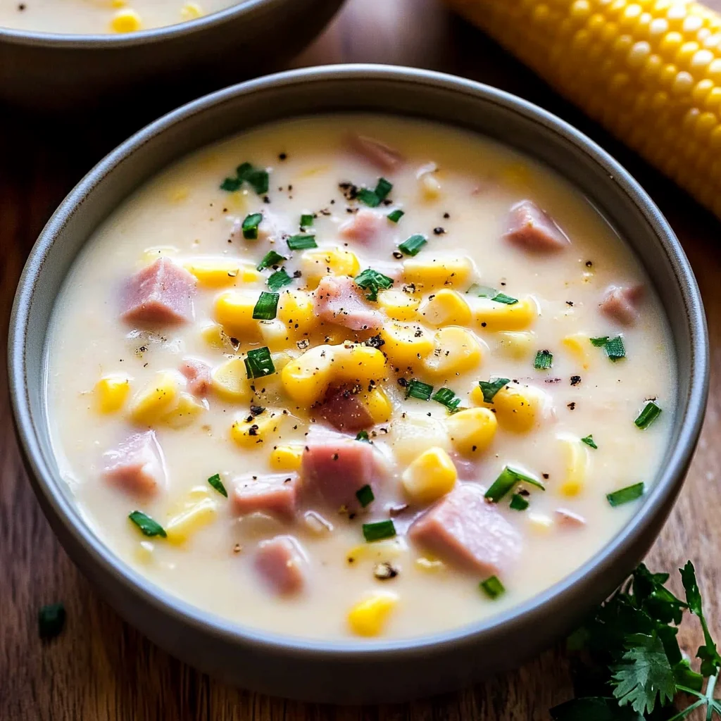 Ham and Potato Corn Chowder Recipe (Creamy and Comforting!)
