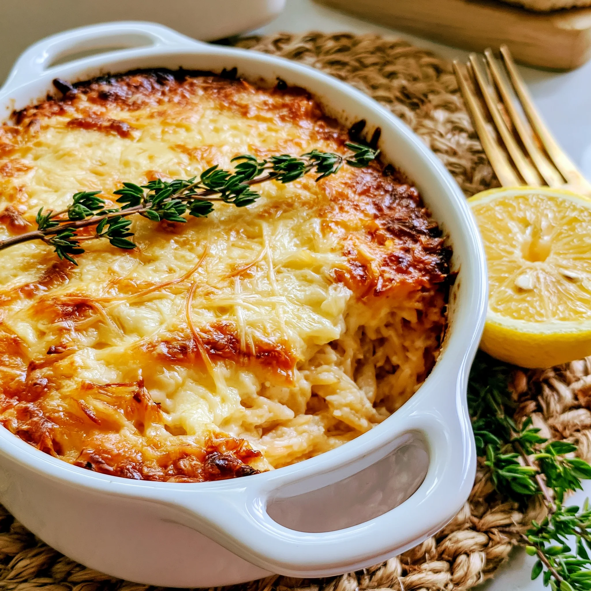 Lemon Herb Ricotta Baked Orzo Recipe