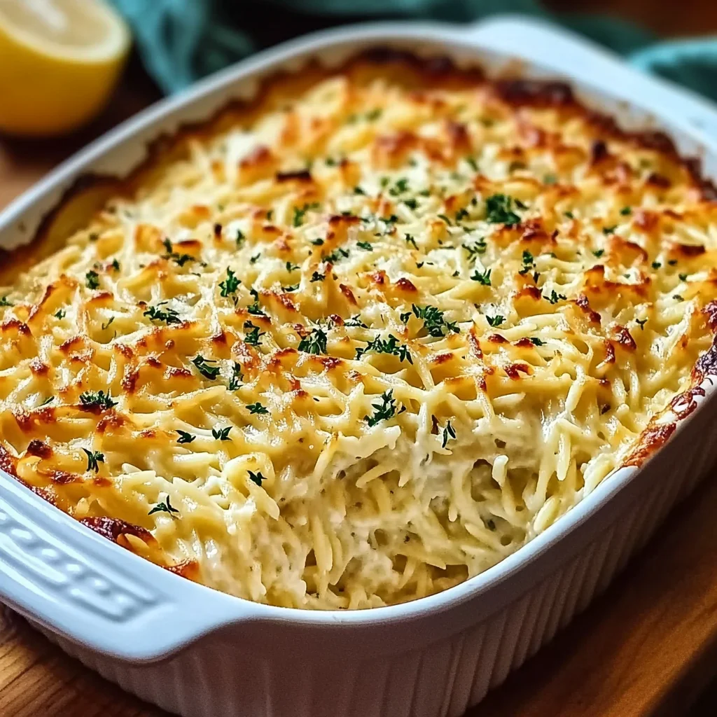 Lemon Herb Ricotta Baked Orzo Recipe