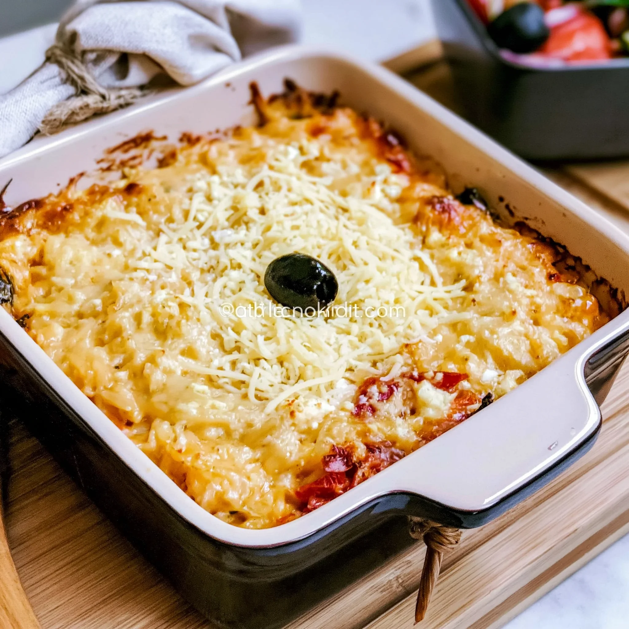 Mediterranean Spinach and Feta Orzo Bake Recipe
