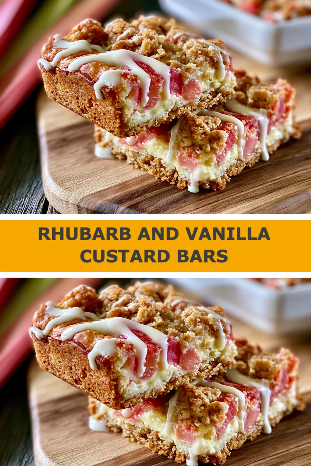 Delicious Rhubarb and Vanilla Custard Bars Recipe You'll Love to Bake and Share!