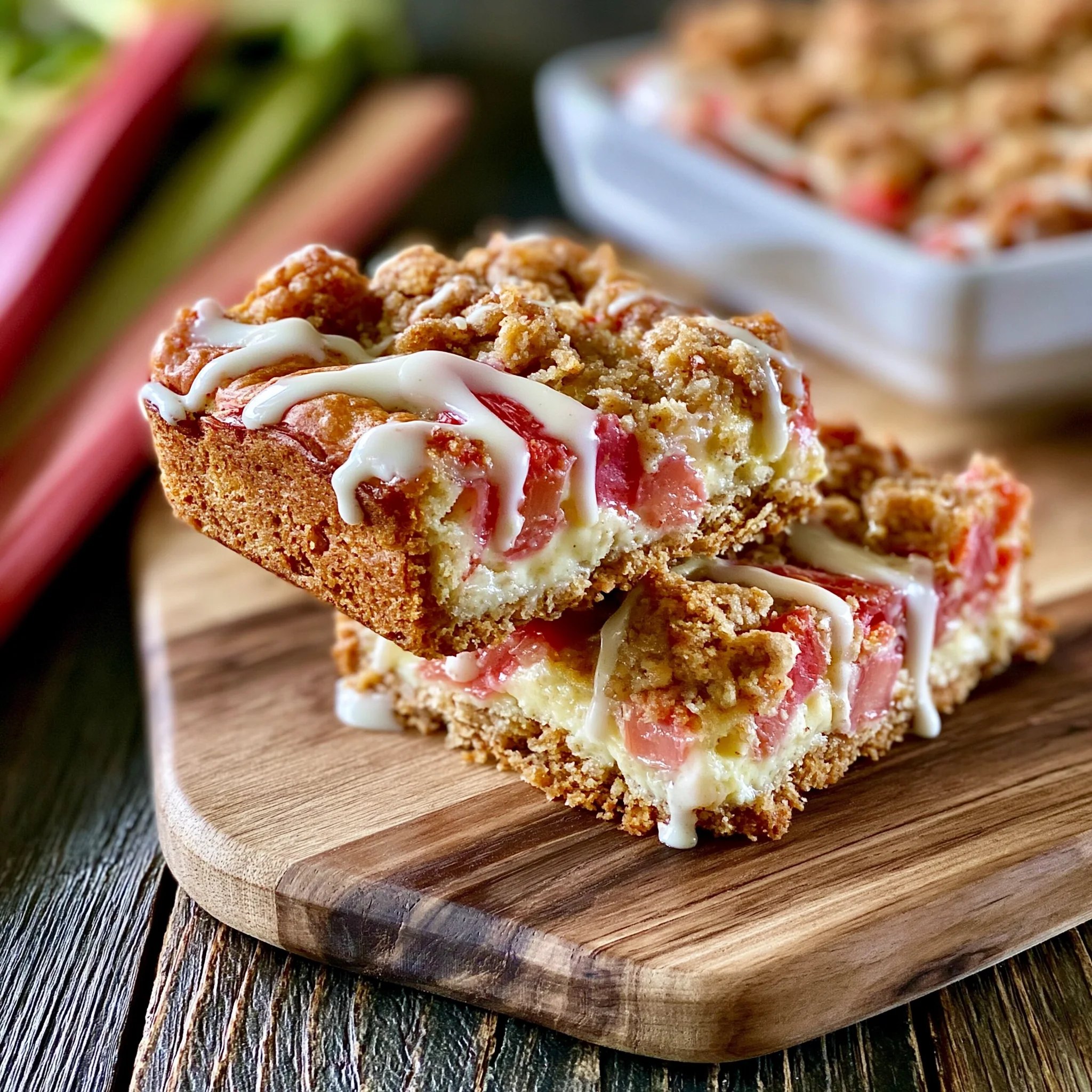 Rhubarb and Vanilla Custard Bars Recipe