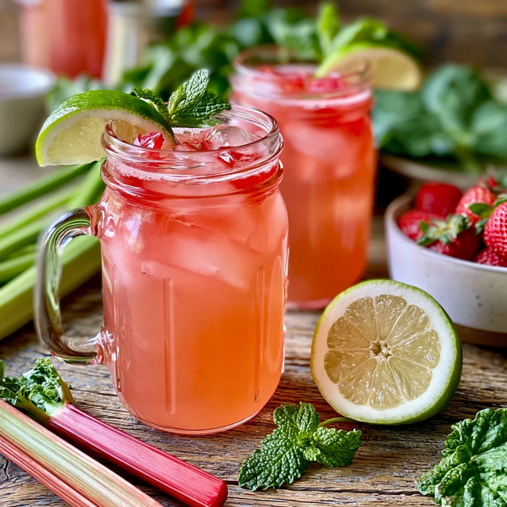Rhubarb Hibiscus Iced Tea Recipe (Refreshing Summer Drink!)