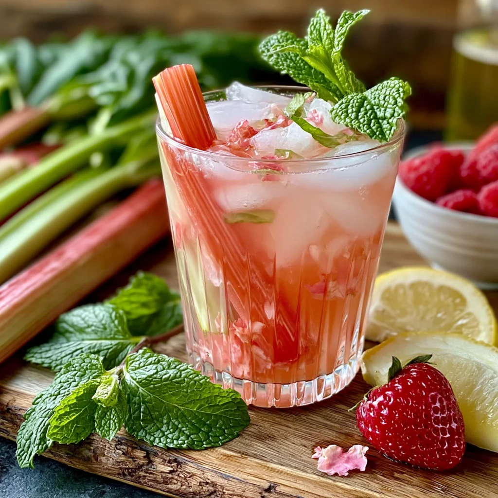 Rhubarb Rosewater Mocktail Recipe (Refreshing & Elegant!)
