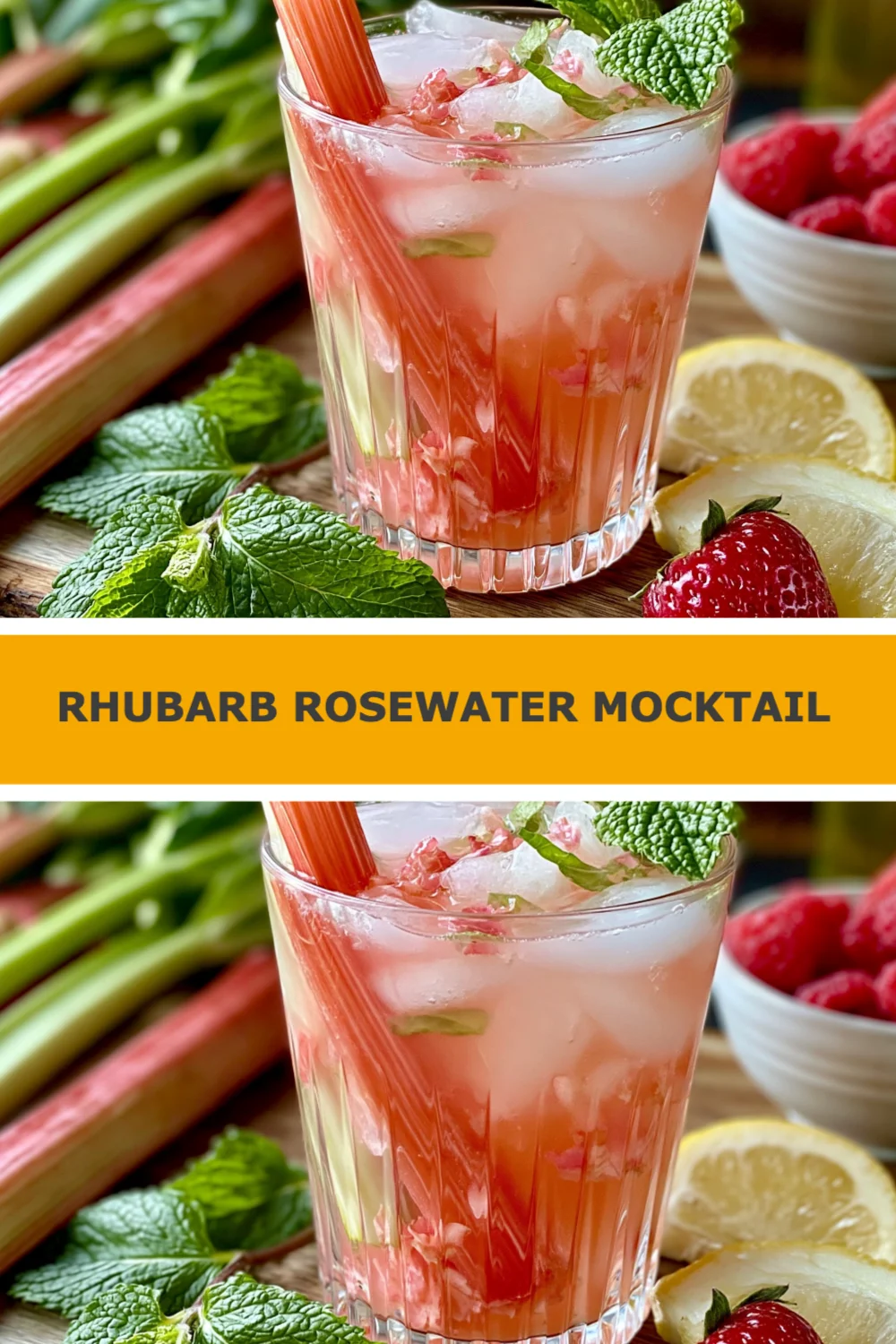 Refreshing Rhubarb Rosewater Mocktail Recipe Perfect for Summer Gatherings!