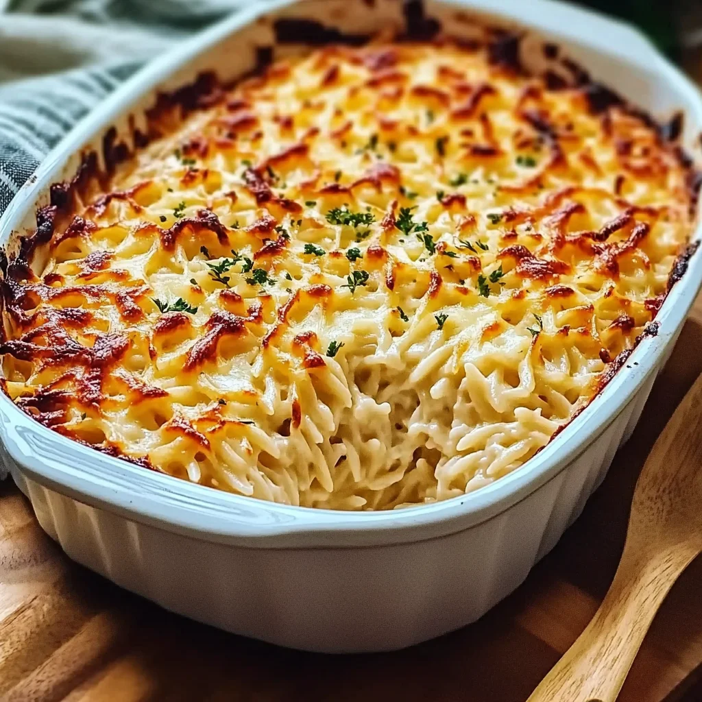 Roasted Red Pepper & Goat Cheese Orzo Bake Recipe