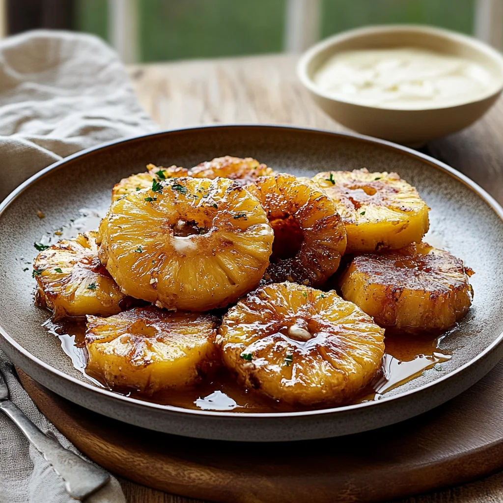 Rum Soaked Fried Pineapple Recipe (Tropical Delight!)
