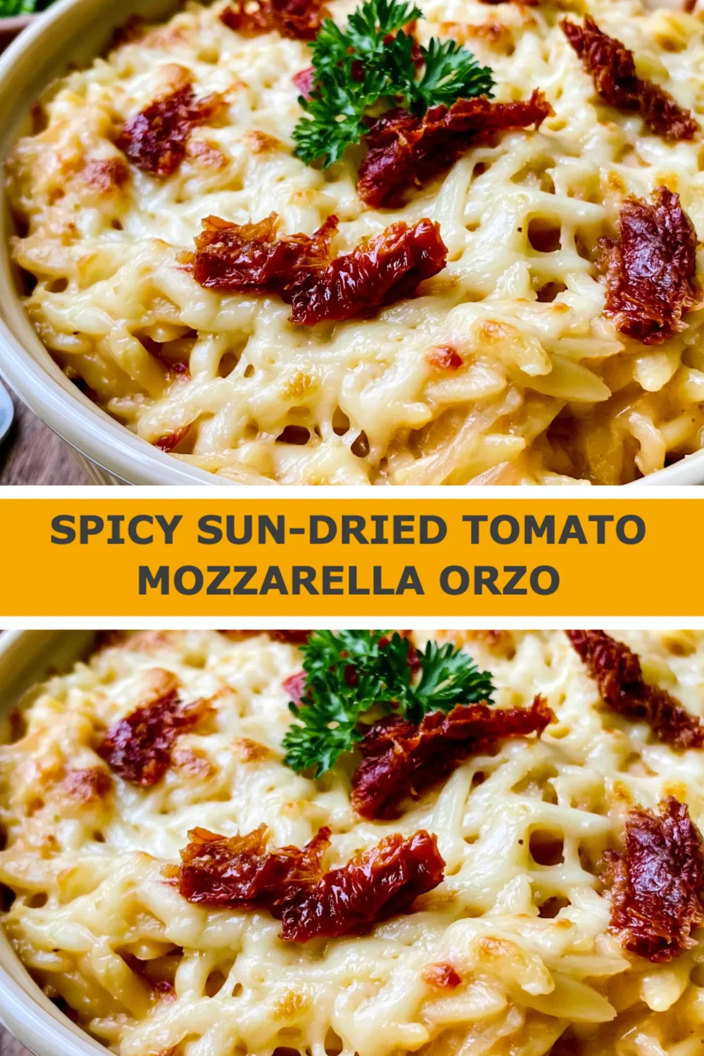Spicy Sun-Dried Tomato Mozzarella Orzo: A Flavorful Delight in Under 30 Minutes!