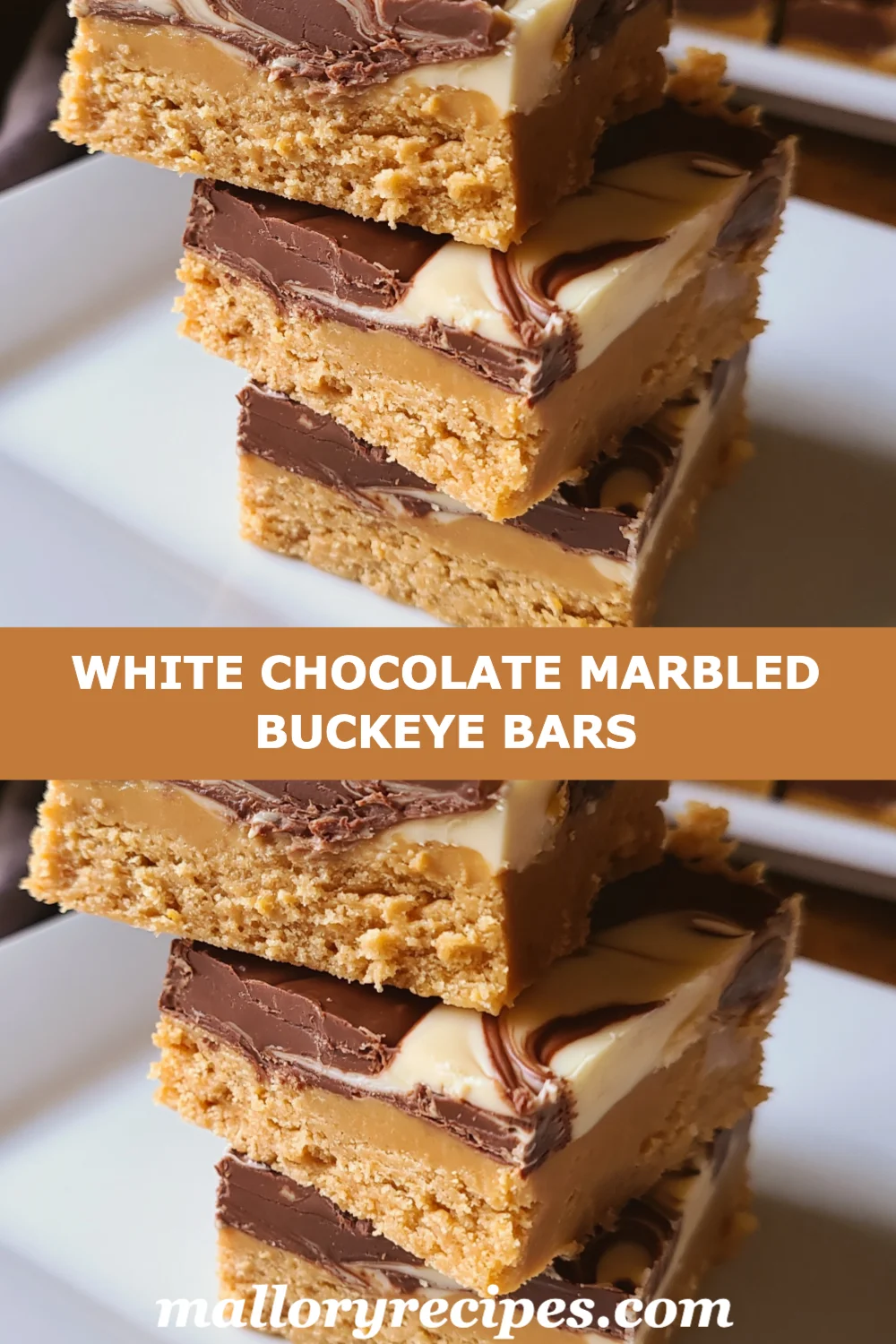 Delicious White Chocolate Marbled Buckeye Bars You Need to Try Today!