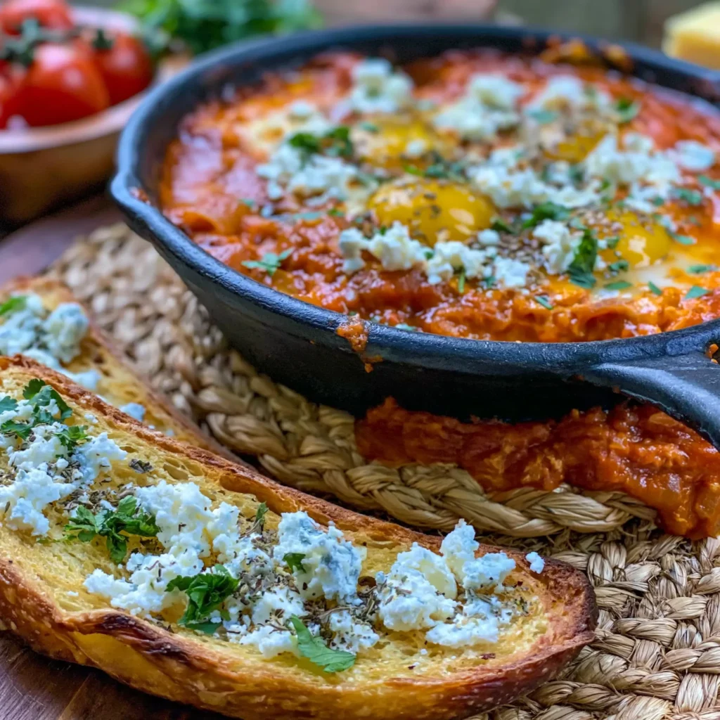 Easy Stovetop Shakshuka with Feta Recipe for Cozy Meals