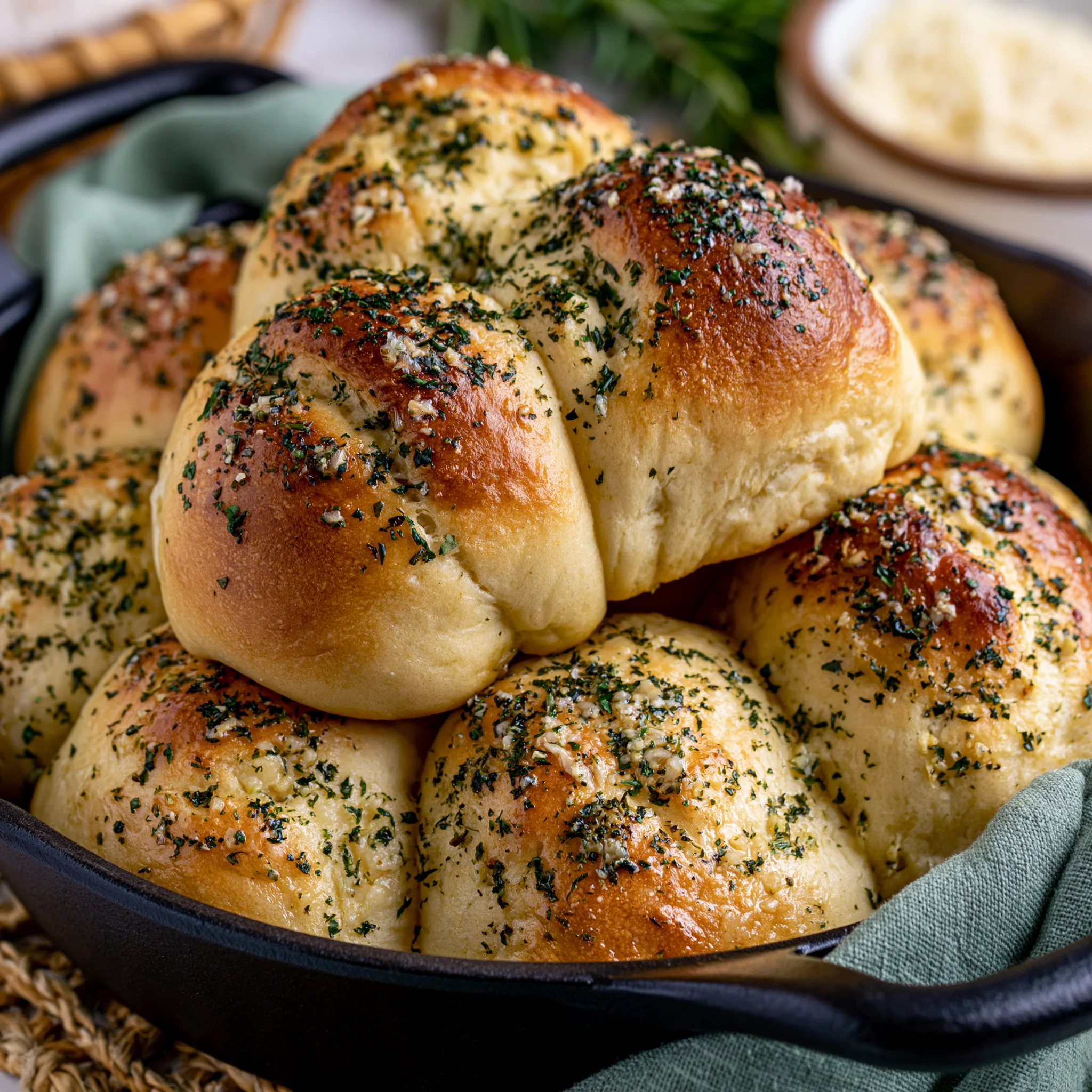Garlic Bread Rolls Recipe (Soft and Fluffy!)