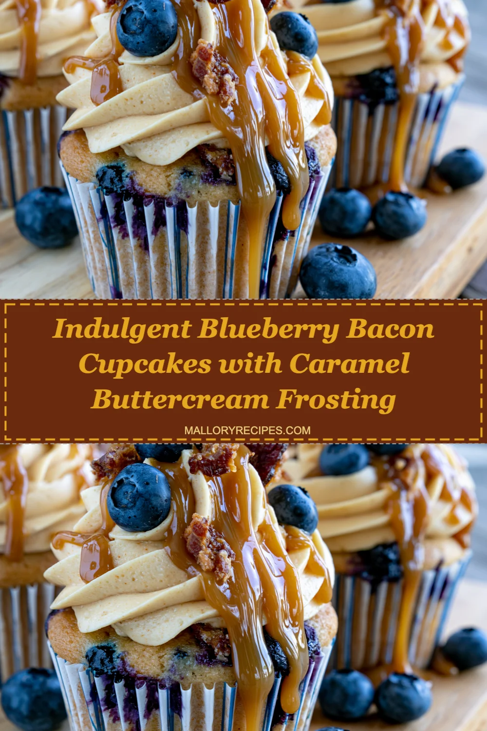 Indulgent Blueberry Bacon Cupcakes with Caramel Buttercream You Must Try Now!
