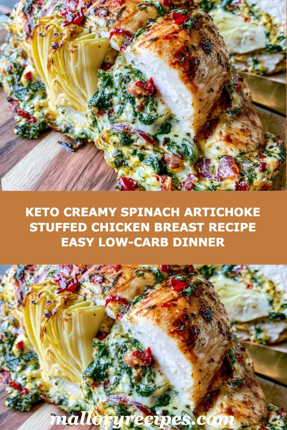 Keto Creamy Spinach Artichoke Stuffed Chicken Breast - Easy Low-Carb Dinner Recipe!