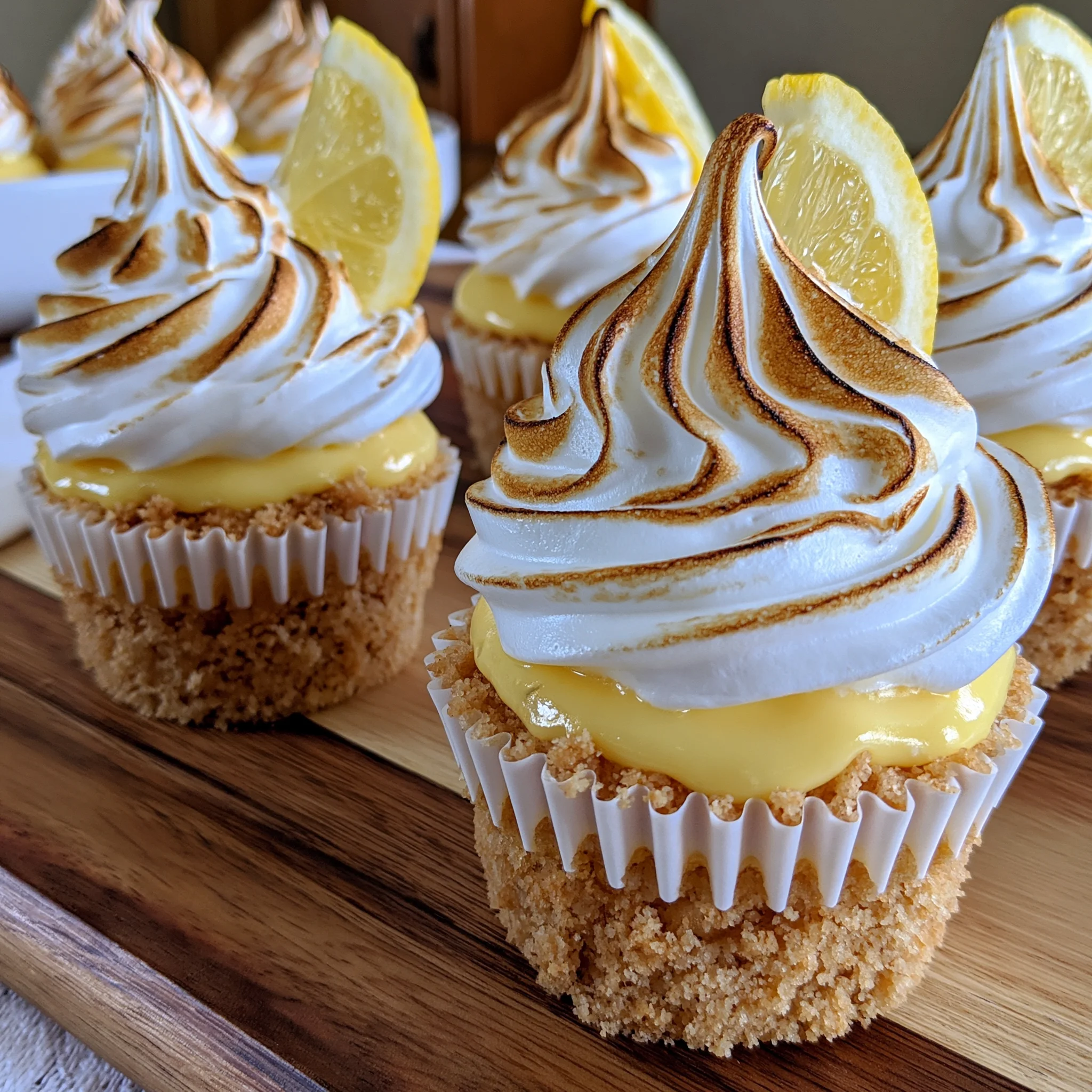 Lemon Meringue Cupcakes with Pie Crumb Bottoms Recipe