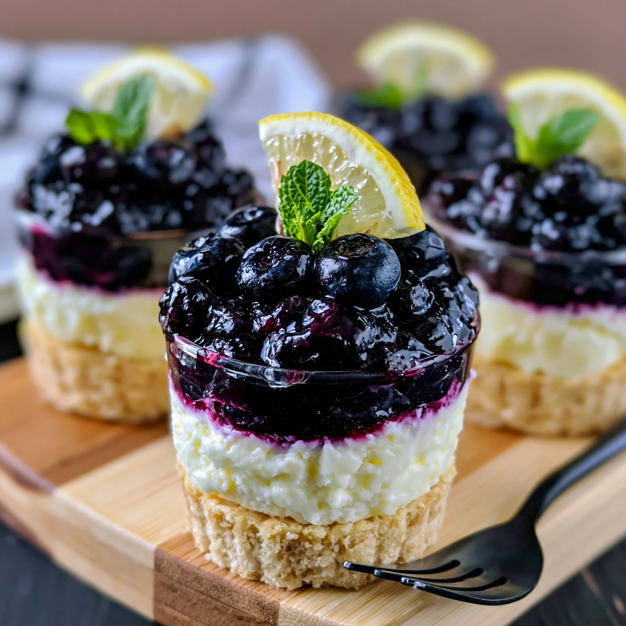 No-Bake Lemon Blueberry Cheesecake Cups Recipe