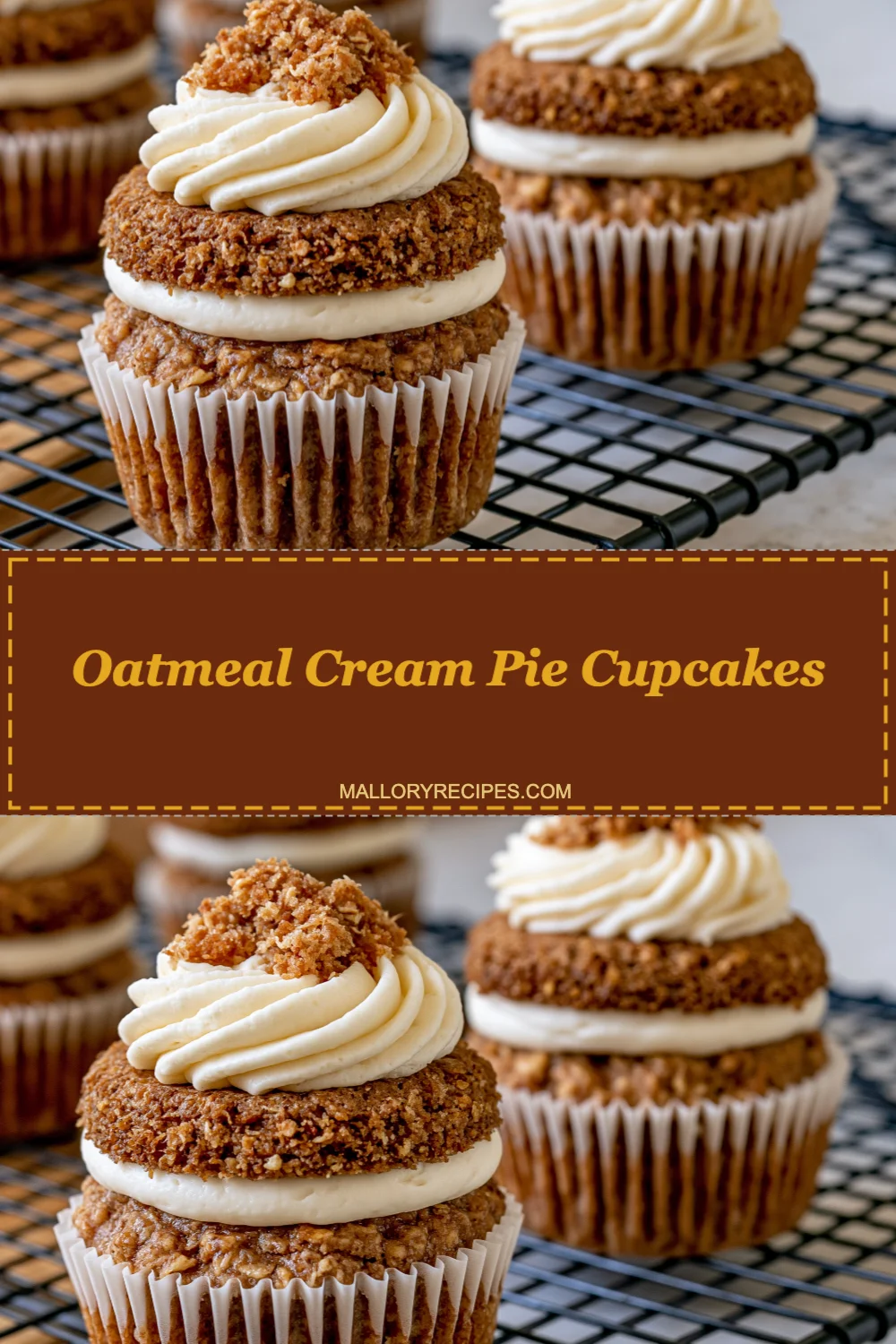 Indulge in Nostalgia with These Irresistible Oatmeal Cream Pie Cupcakes!