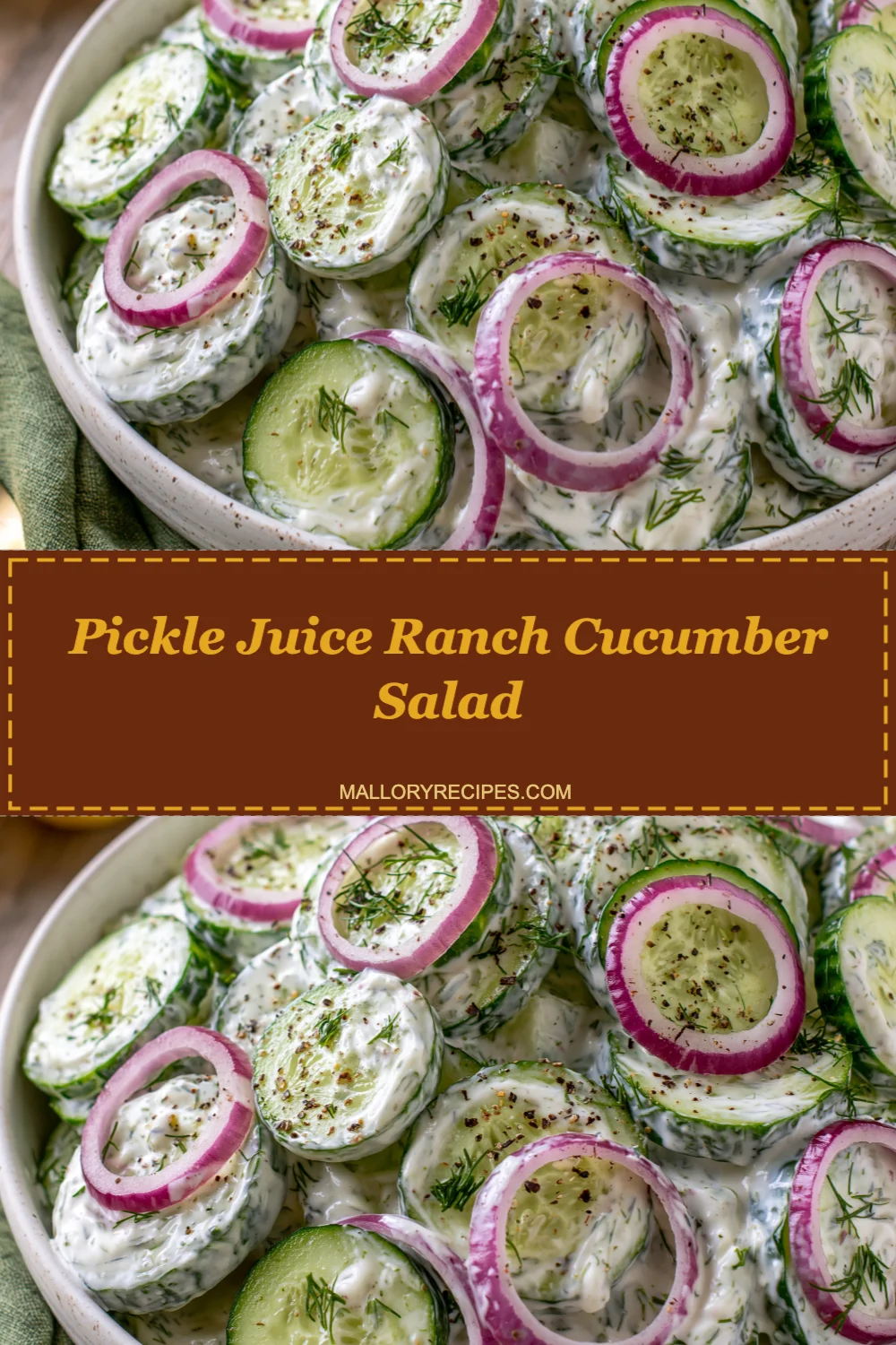 Tangy Pickle Juice Ranch Cucumber Salad for a Refreshing Twist on Your Favorite Side Dish!
